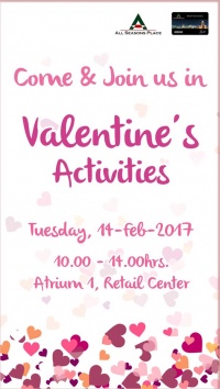 Come & Join us in Valentine's Activities